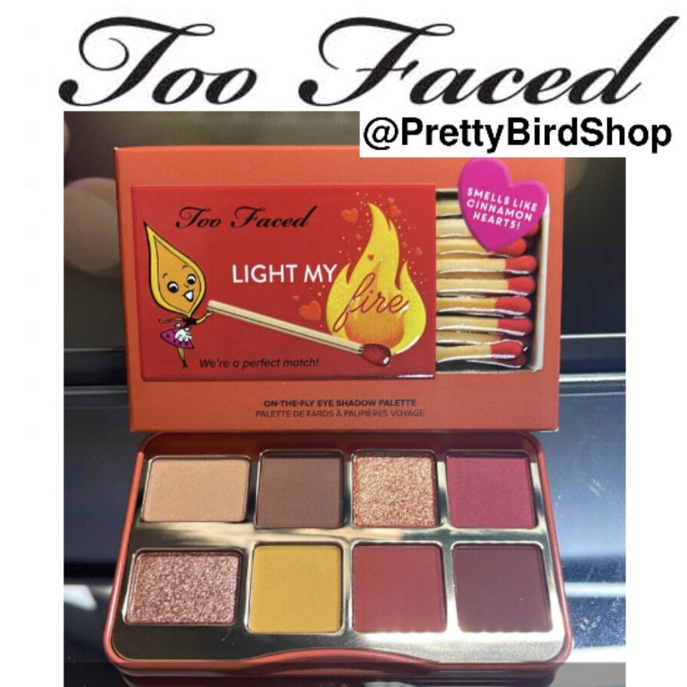 TOO FACED Light My Fire palette 8 eye shadow NIB neutral Limited Edition gift